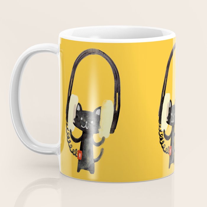 I Love Huge Headphone Coffee Mug Gallery Image 3