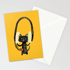 I Love Huge Headphone Stationery Card Gallery Image 2