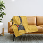 I Love Huge Headphone Throw Blanket Gallery Image 1