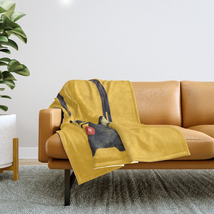 I Love Huge Headphone Throw Blanket Gallery Image 1
