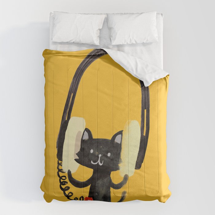 I Love Huge Headphone Comforter Gallery Image 6
