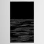 Hand Striped black and white Tablecloth Gallery Image 2