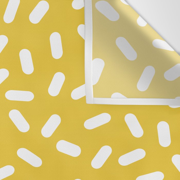 Somethin' Somethin' - yellow bright happy sprinkles pills dash pattern rad minimal prints Wall Tapestry Gallery Image 3