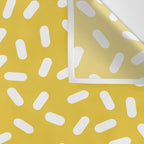Somethin' Somethin' - yellow bright happy sprinkles pills dash pattern rad minimal prints Wall Tapestry Gallery Image 3