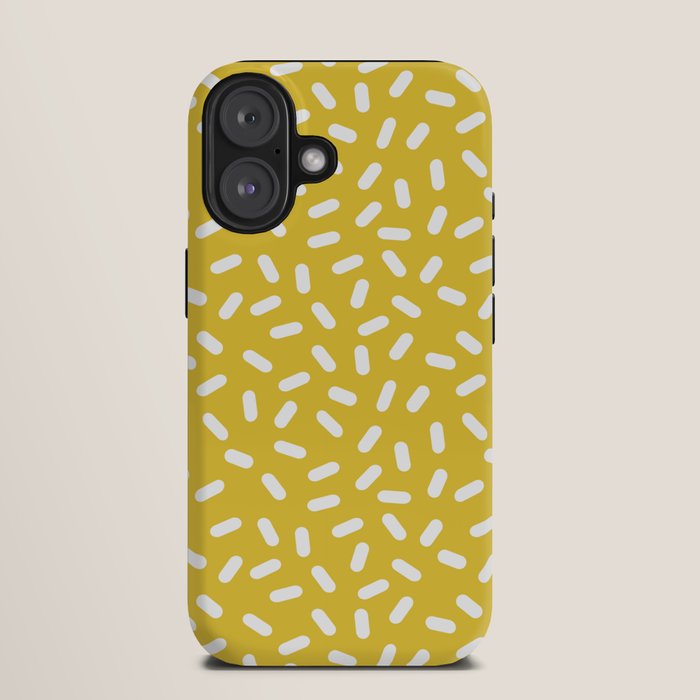 Somethin' Somethin' - yellow bright happy sprinkles pills dash pattern rad minimal prints iPhone Case Gallery Image 9