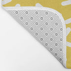 Somethin' Somethin' - yellow bright happy sprinkles pills dash pattern rad minimal prints Bath Mat Gallery Image 2