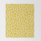 Somethin' Somethin' - yellow bright happy sprinkles pills dash pattern rad minimal prints Throw Blanket Gallery Image 2