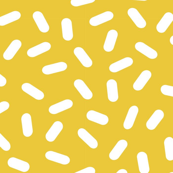 Somethin' Somethin' - yellow bright happy sprinkles pills dash pattern rad minimal prints Coffee Mug Gallery Image 2
