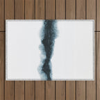 Abstract Watercolor Teal Turquoise Painting Outdoor Rug Gallery Image 1