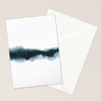 Abstract Watercolor Teal Turquoise Painting Stationery Card Gallery Image 2