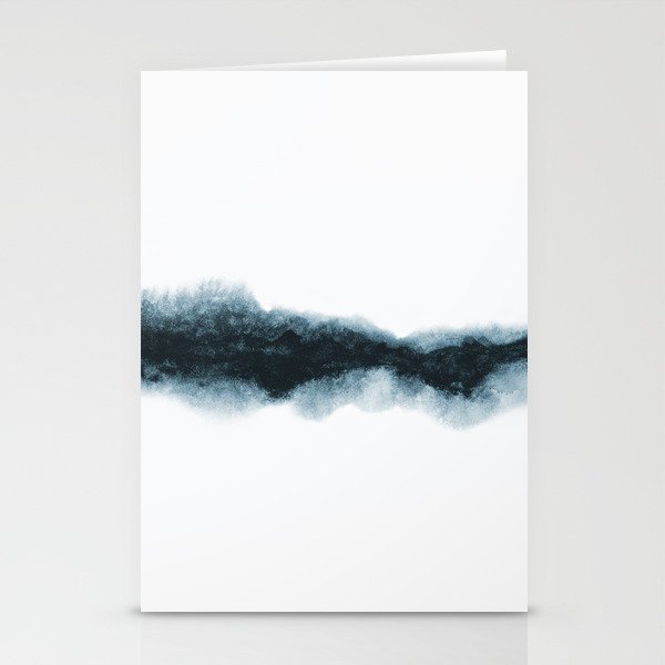 Abstract Watercolor Teal Turquoise Painting Stationery Card Gallery Image 2