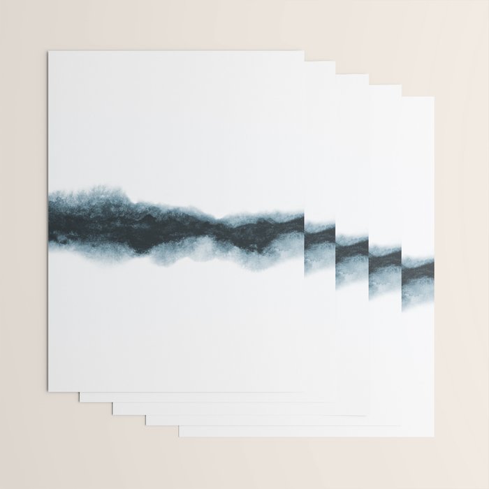 Abstract Watercolor Teal Turquoise Painting Wrapping Paper Gallery Image 3