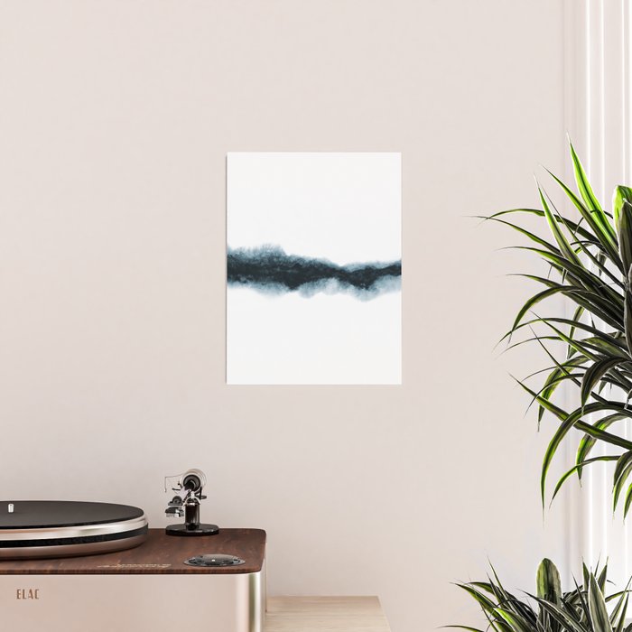 Abstract Watercolor Teal Turquoise Painting Poster Gallery Image 2
