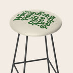 Work Hard and Be Nice to People typography in green Stool Gallery Image 2