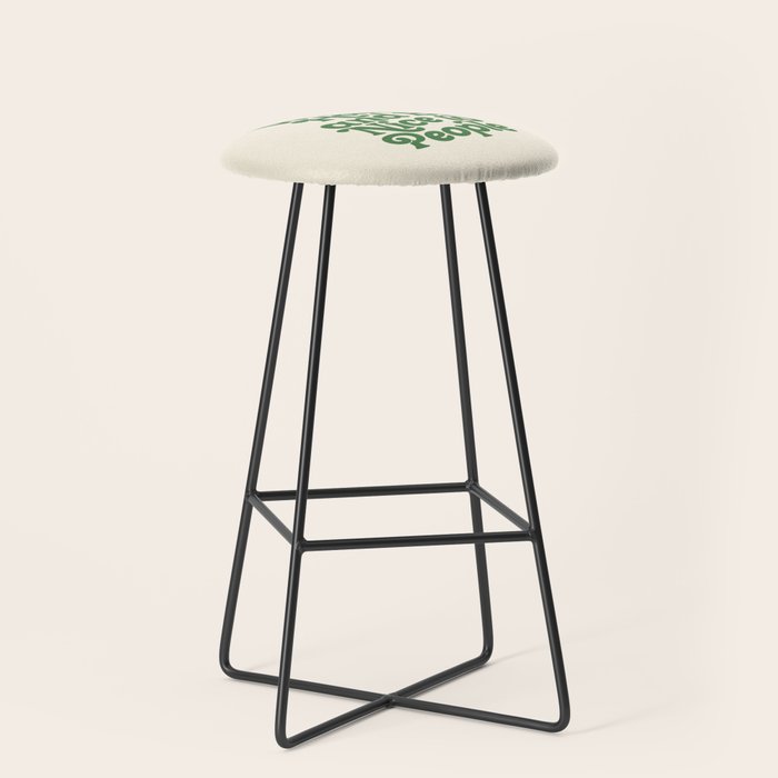 Work Hard and Be Nice to People typography in green Stool Gallery Image 1