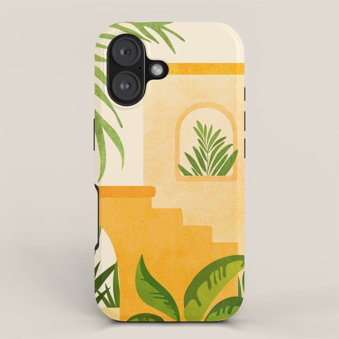 Garden Hacienda / Whimsical Landscape Illustration iPhone Case Gallery Image 1
