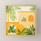 Garden Hacienda / Whimsical Landscape Illustration Mini Art Print Gallery Image 1
