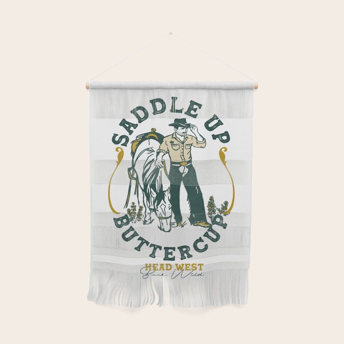 Saddle Up Buttercup: Head West Cowboy Wall Hanging Gallery Image 1