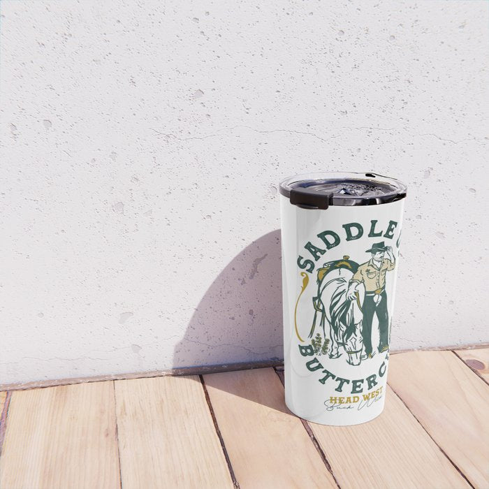 Saddle Up Buttercup: Head West Cowboy Travel Mug Gallery Image 4