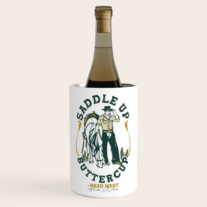 Saddle Up Buttercup: Head West Cowboy Wine Chiller Gallery Image 1