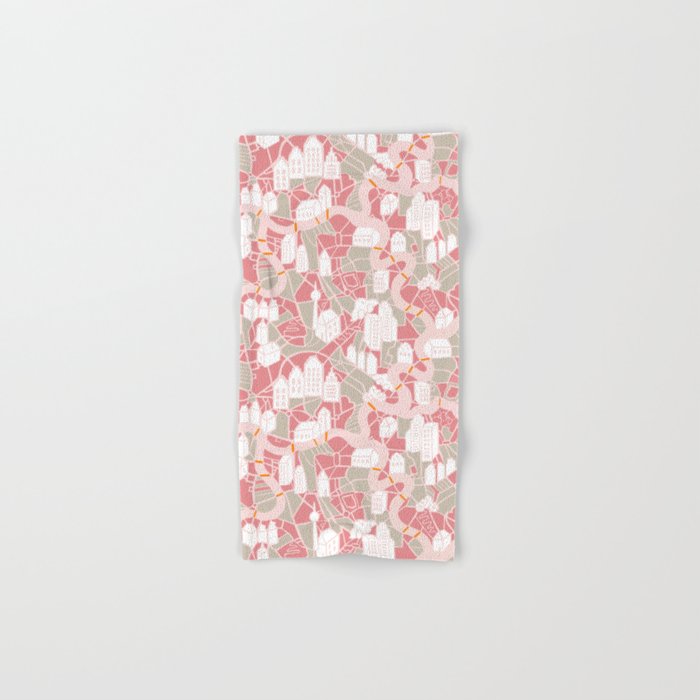ma ville mon amour; City life collection pearl pink  Bath Towel Gallery Image 1