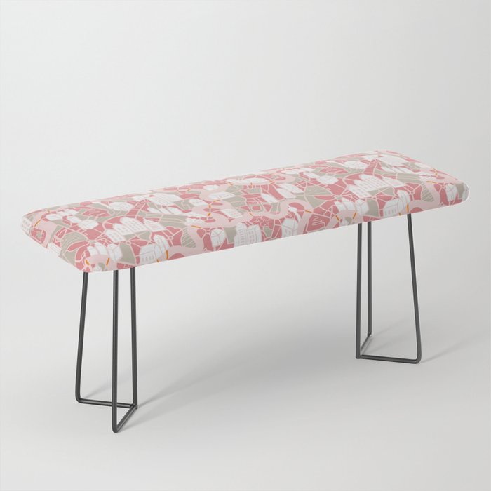 ma ville mon amour; City life collection pearl pink  Bench Gallery Image 1