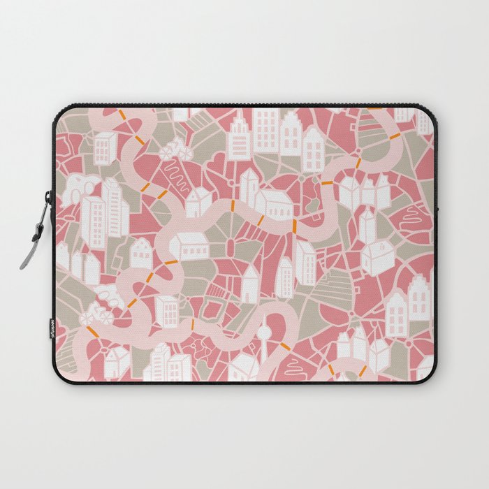 ma ville mon amour; City life collection pearl pink  Laptop Sleeve Gallery Image 1