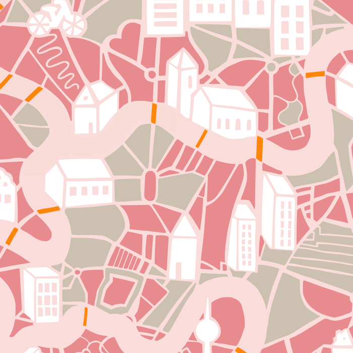 ma ville mon amour; City life collection pearl pink  Coffee Mug Gallery Image 2