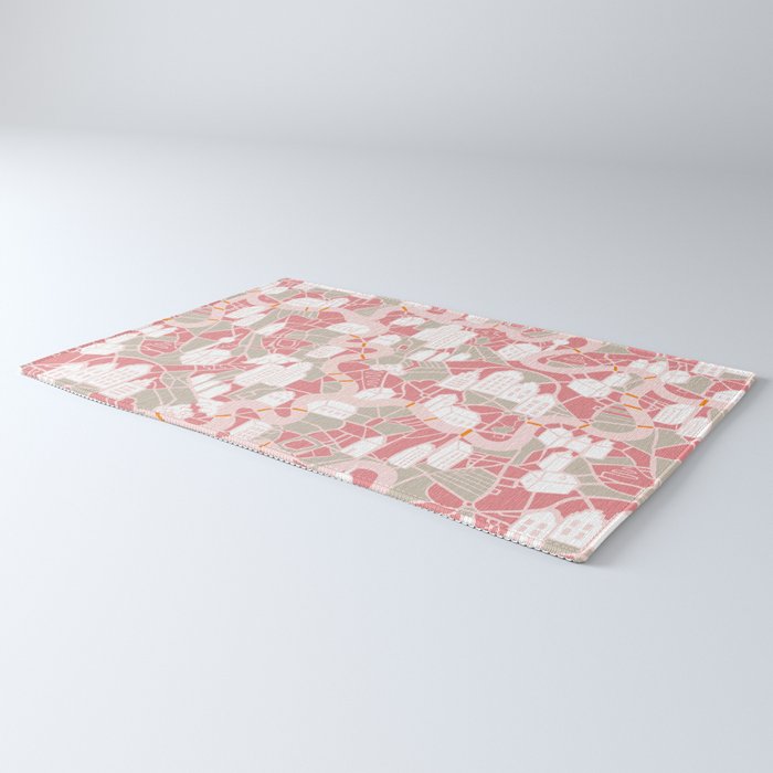 ma ville mon amour; City life collection pearl pink  Rug Gallery Image 3