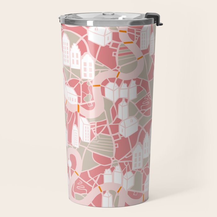 ma ville mon amour; City life collection pearl pink  Travel Mug Gallery Image 2