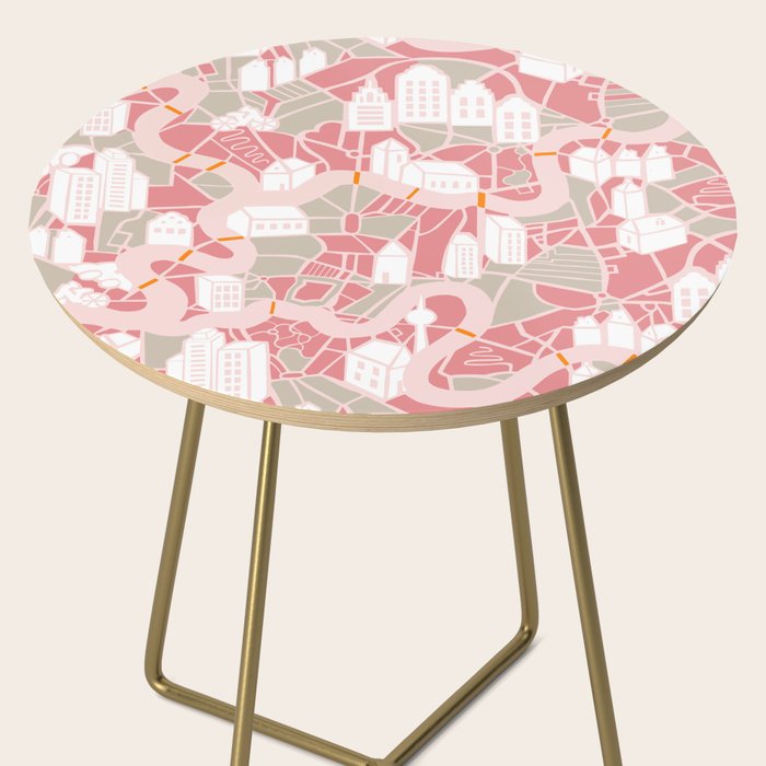 ma ville mon amour; City life collection pearl pink  Side Table Gallery Image 2