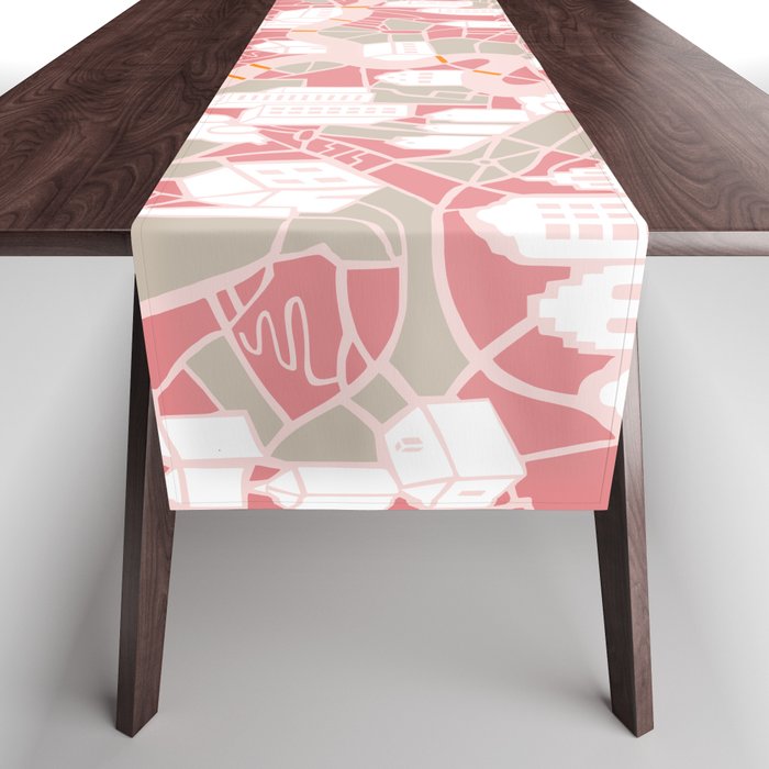 ma ville mon amour; City life collection pearl pink  Table Runner Gallery Image 1