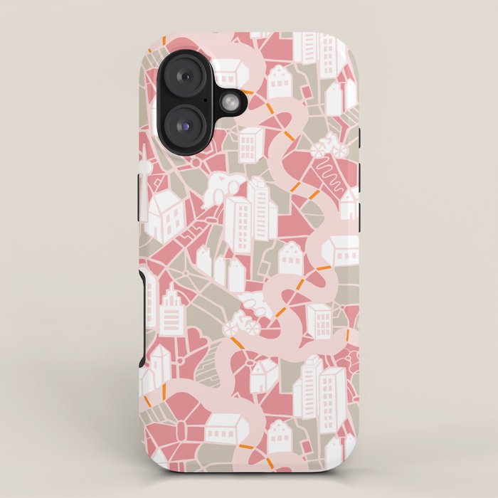 ma ville mon amour; City life collection pearl pink  iPhone Case Gallery Image 1