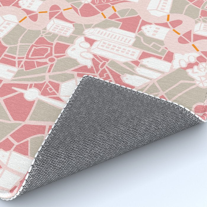 ma ville mon amour; City life collection pearl pink  Rug Gallery Image 4