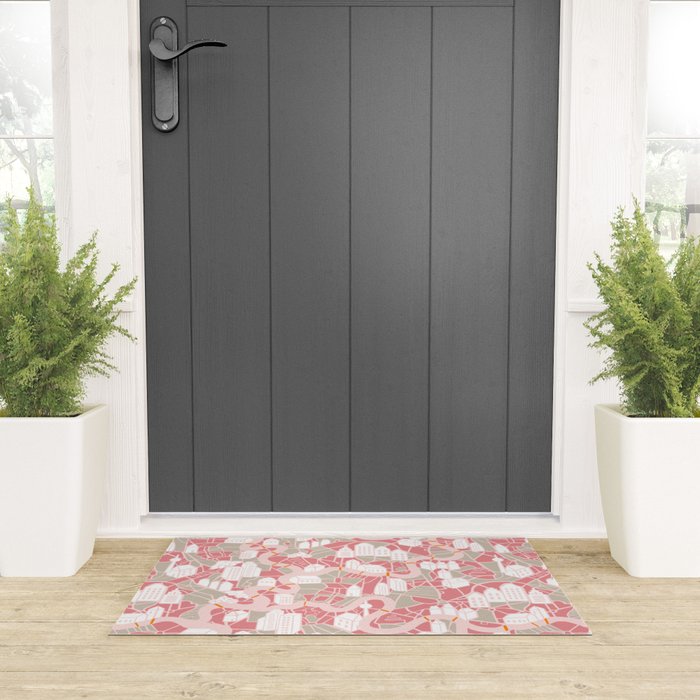 ma ville mon amour; City life collection pearl pink  Welcome Mat Gallery Image 3