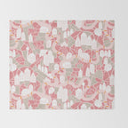 ma ville mon amour; City life collection pearl pink  Throw Blanket Gallery Image 2