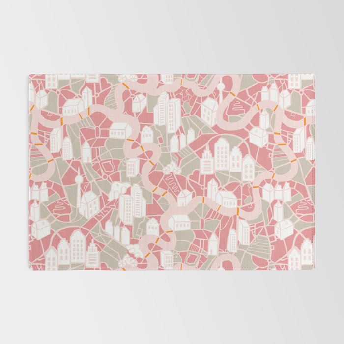 ma ville mon amour; City life collection pearl pink  Rug Gallery Image 2