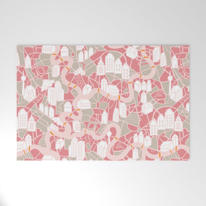 ma ville mon amour; City life collection pearl pink  Welcome Mat Gallery Image 1