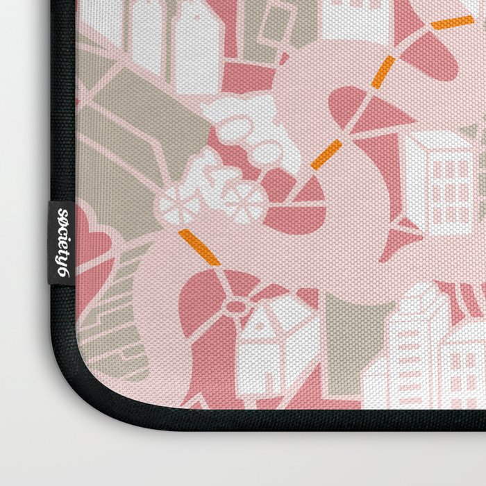 ma ville mon amour; City life collection pearl pink  Laptop Sleeve Gallery Image 3