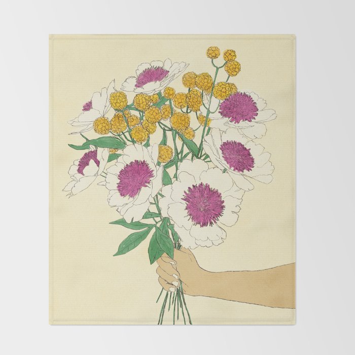 Gorgeous Bouquet Chiaro Throw Blanket Gallery Image 2