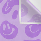 Pastel Purple Dripping Smiley Wall Tapestry Gallery Image 3