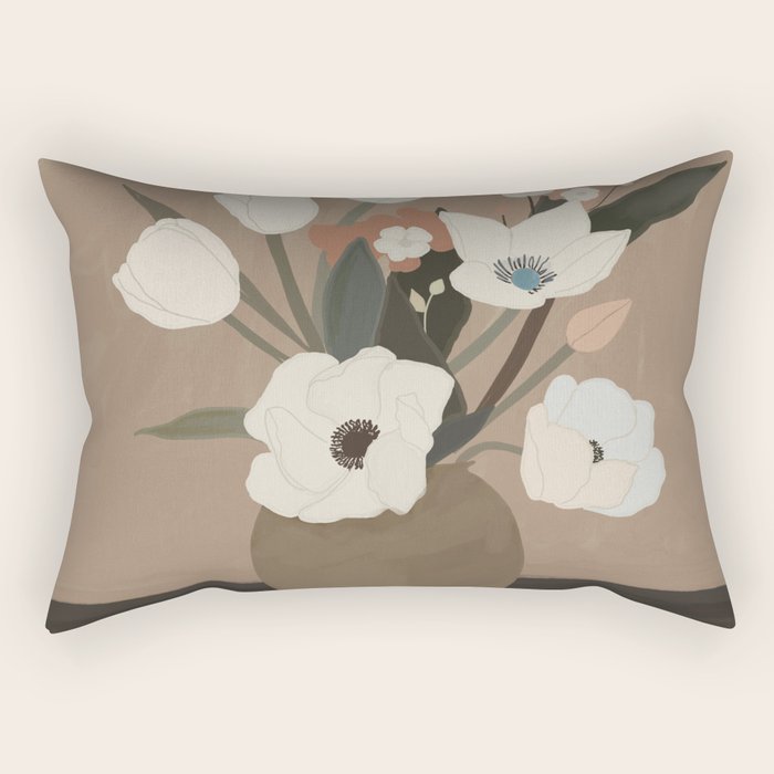 Gently Flowers Rectangular Pillow Gallery Image 1
