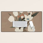 Gently Flowers Desk Mat Gallery Image 1