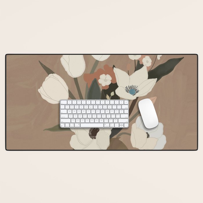 Gently Flowers Desk Mat Gallery Image 1