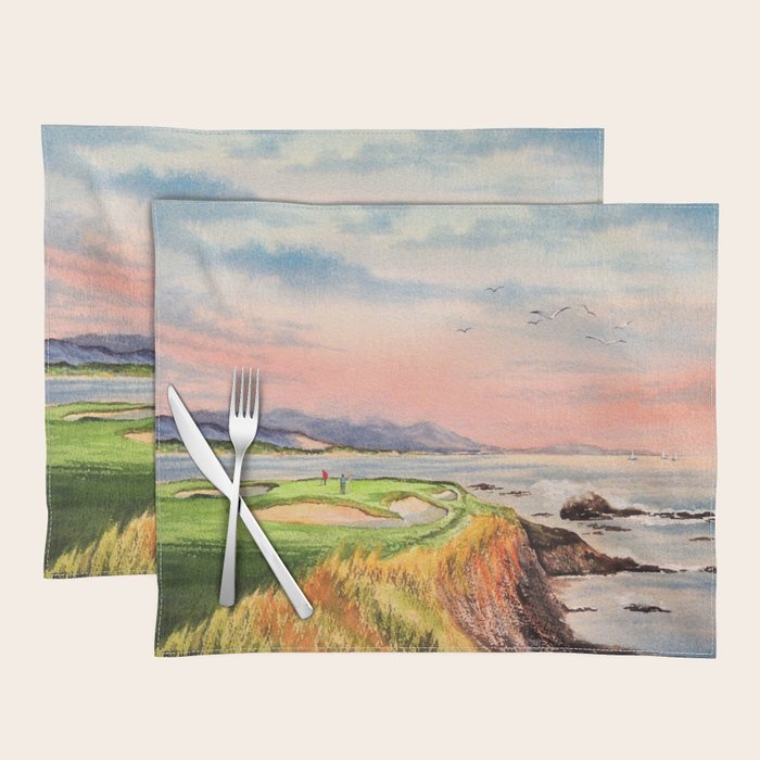 Pebble Beach Golf Course Hole 7 Placemat Gallery Image 1