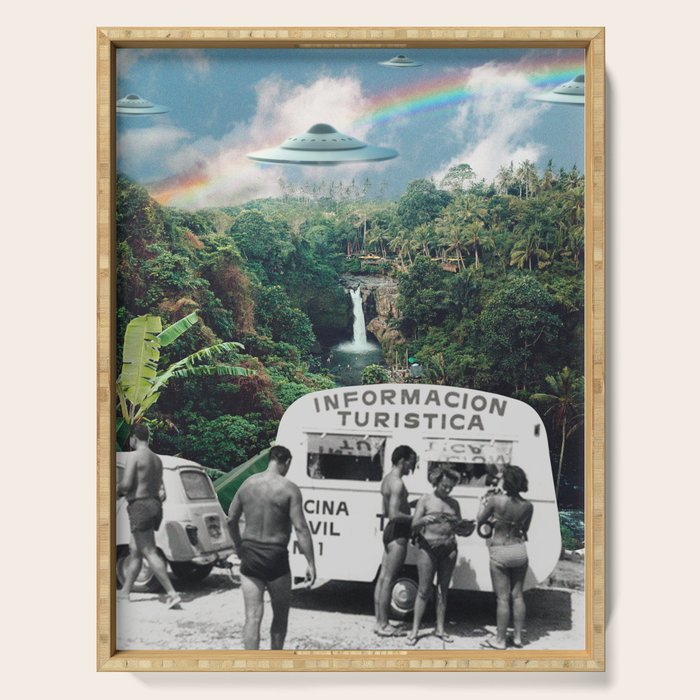 The Visitors // UFOs in Paradise Serving Tray Gallery Image 1