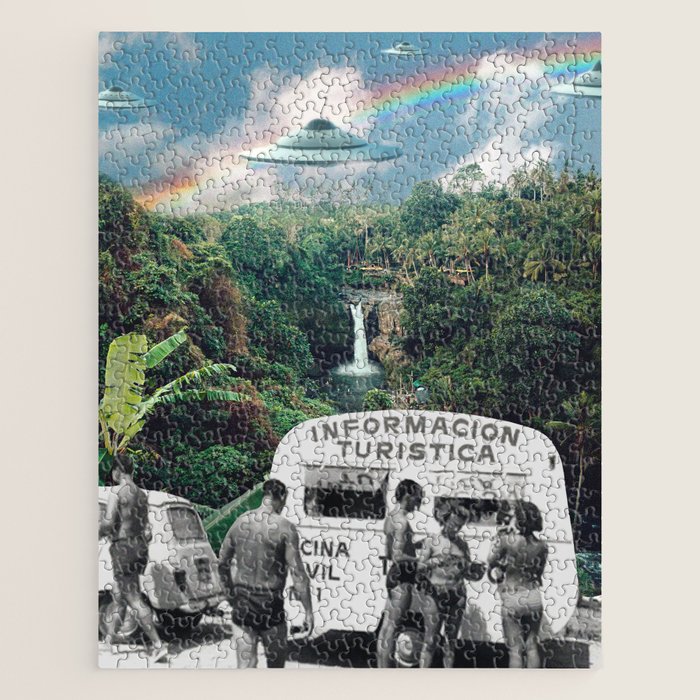 The Visitors // UFOs in Paradise Jigsaw Puzzle Gallery Image 1