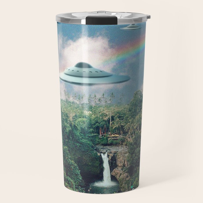 The Visitors // UFOs in Paradise Travel Mug Gallery Image 1