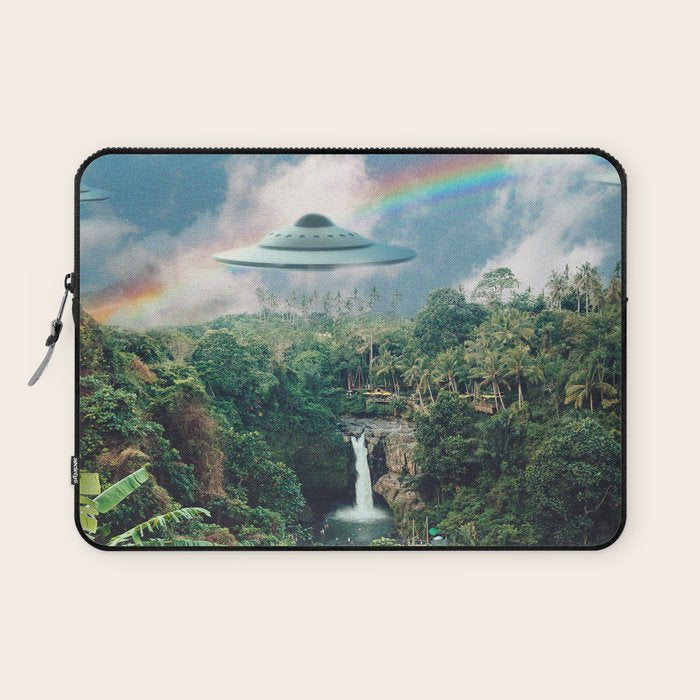 The Visitors // UFOs in Paradise Laptop Sleeve Gallery Image 1