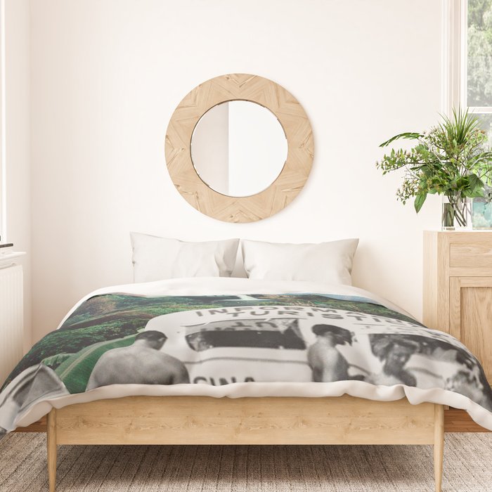 The Visitors // UFOs in Paradise Duvet Cover Gallery Image 3